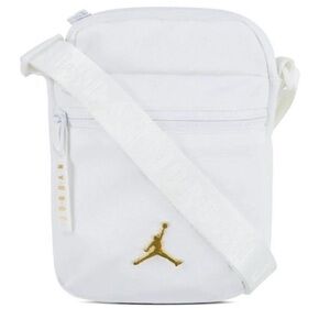 Jordan Men's White and Gold Messenger Bag